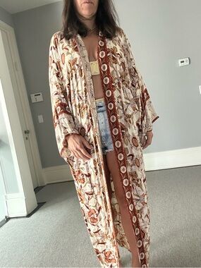 Floral kimono long